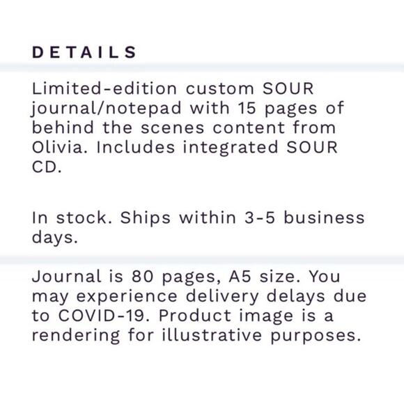 Olivia Rodrigo Trading Card & Sour Diary Composition Book - Picture 9 of 9